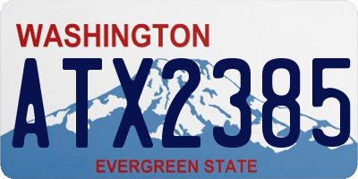 WA license plate ATX2385