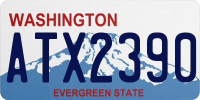 WA license plate ATX2390