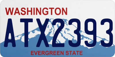WA license plate ATX2393