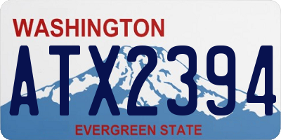 WA license plate ATX2394