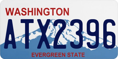 WA license plate ATX2396