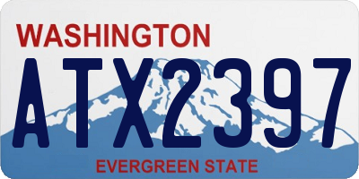 WA license plate ATX2397
