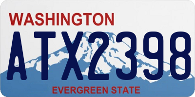 WA license plate ATX2398