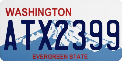 WA license plate ATX2399