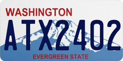 WA license plate ATX2402