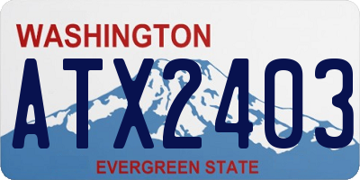WA license plate ATX2403