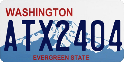 WA license plate ATX2404