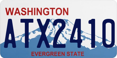 WA license plate ATX2410