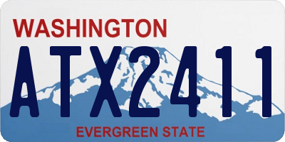 WA license plate ATX2411