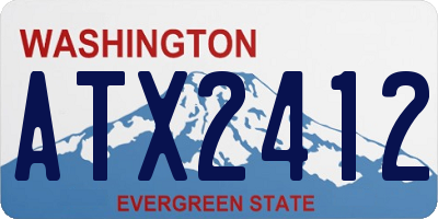 WA license plate ATX2412