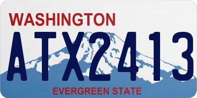 WA license plate ATX2413