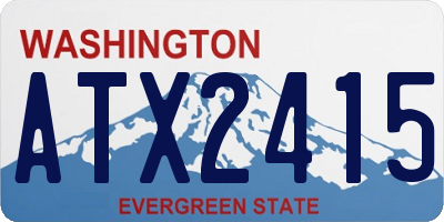WA license plate ATX2415