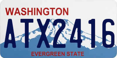 WA license plate ATX2416
