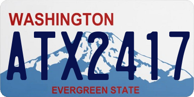 WA license plate ATX2417