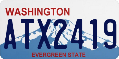 WA license plate ATX2419