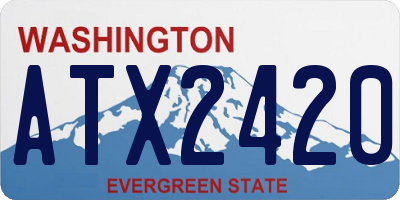 WA license plate ATX2420