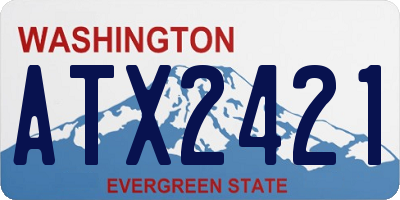WA license plate ATX2421