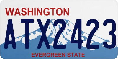 WA license plate ATX2423