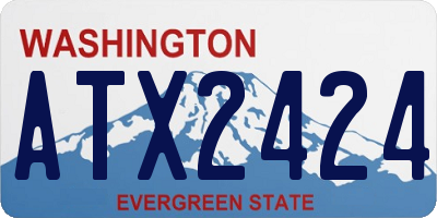 WA license plate ATX2424