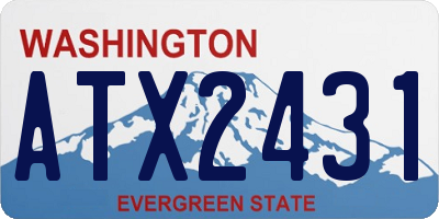 WA license plate ATX2431