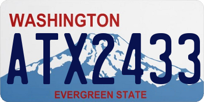 WA license plate ATX2433
