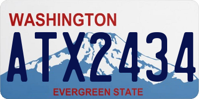 WA license plate ATX2434