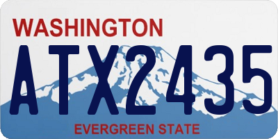 WA license plate ATX2435