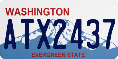 WA license plate ATX2437