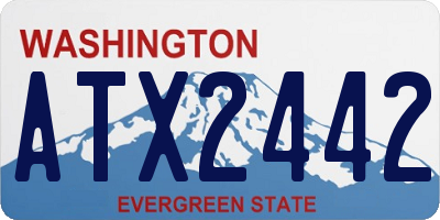 WA license plate ATX2442