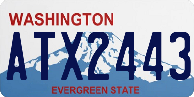 WA license plate ATX2443