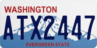 WA license plate ATX2447