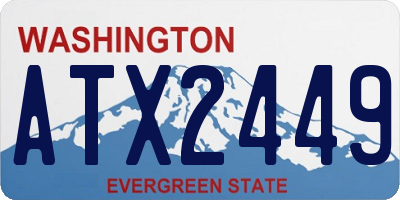 WA license plate ATX2449