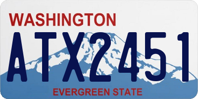 WA license plate ATX2451