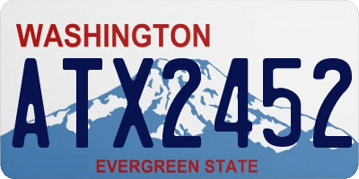 WA license plate ATX2452