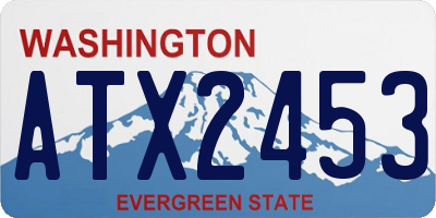 WA license plate ATX2453