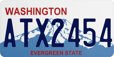 WA license plate ATX2454