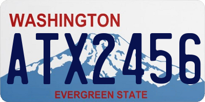 WA license plate ATX2456