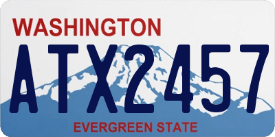 WA license plate ATX2457