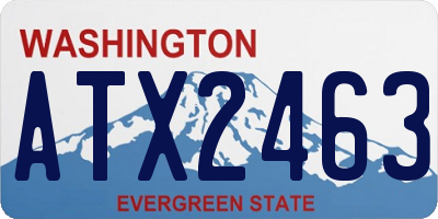 WA license plate ATX2463