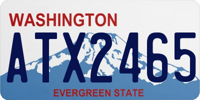 WA license plate ATX2465