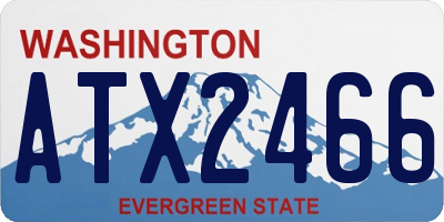WA license plate ATX2466
