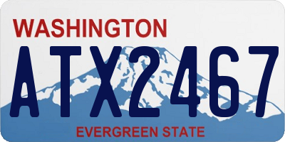 WA license plate ATX2467