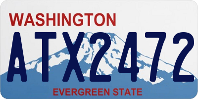 WA license plate ATX2472