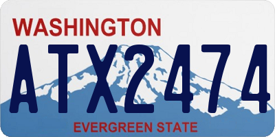 WA license plate ATX2474