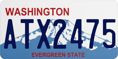 WA license plate ATX2475