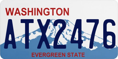 WA license plate ATX2476
