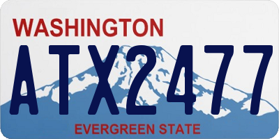 WA license plate ATX2477