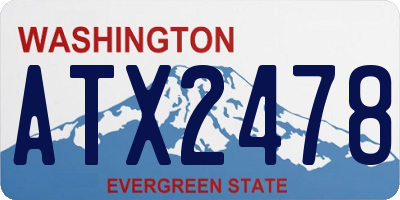 WA license plate ATX2478