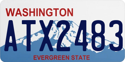 WA license plate ATX2483