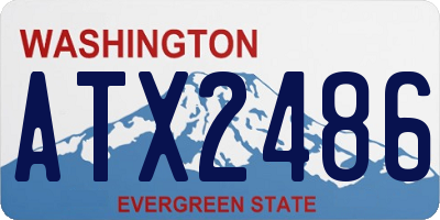 WA license plate ATX2486